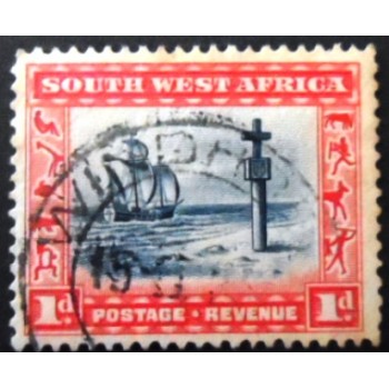 Imagem similar à do selo postal do Sudoeste Africano de 1931 Cape Cross