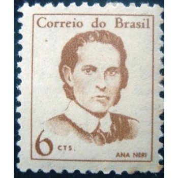 Selo postal do Brasil de 1967 Ana Neri N