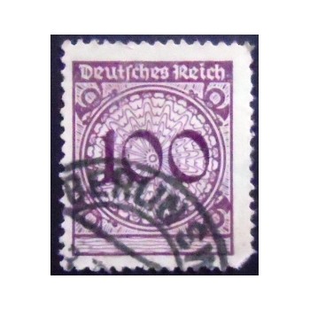 Imagem similar à do selo da Alemanha Reich de 1923 Rentenmark only numeral 100