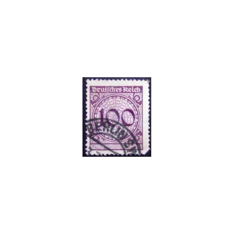 Imagem similar à do selo da Alemanha Reich de 1923 Rentenmark only numeral 100