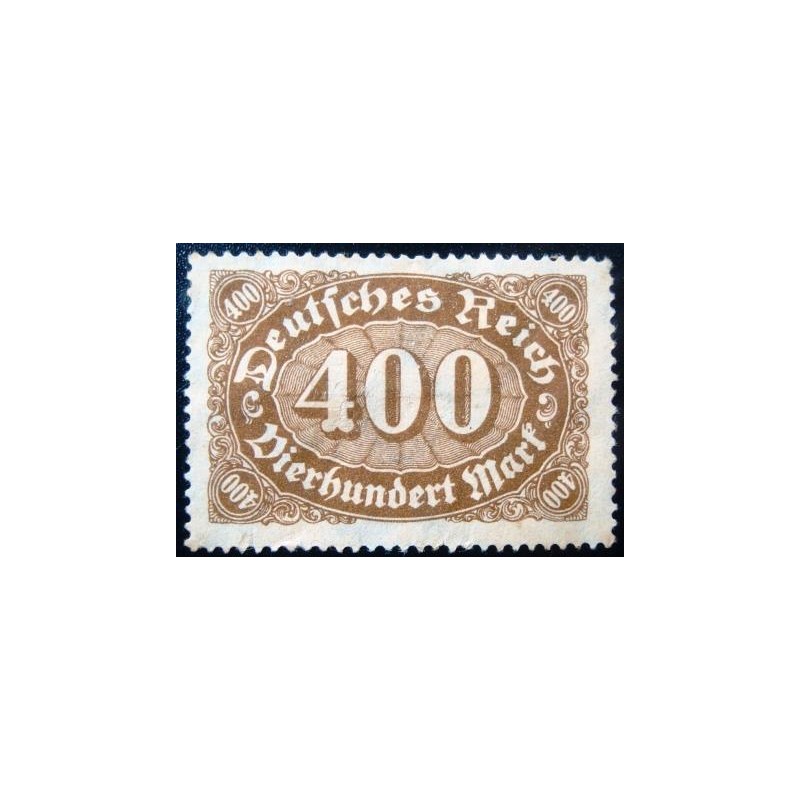 Selos postal da Alemanha Reich de 1923 Mark Numeral 400 N