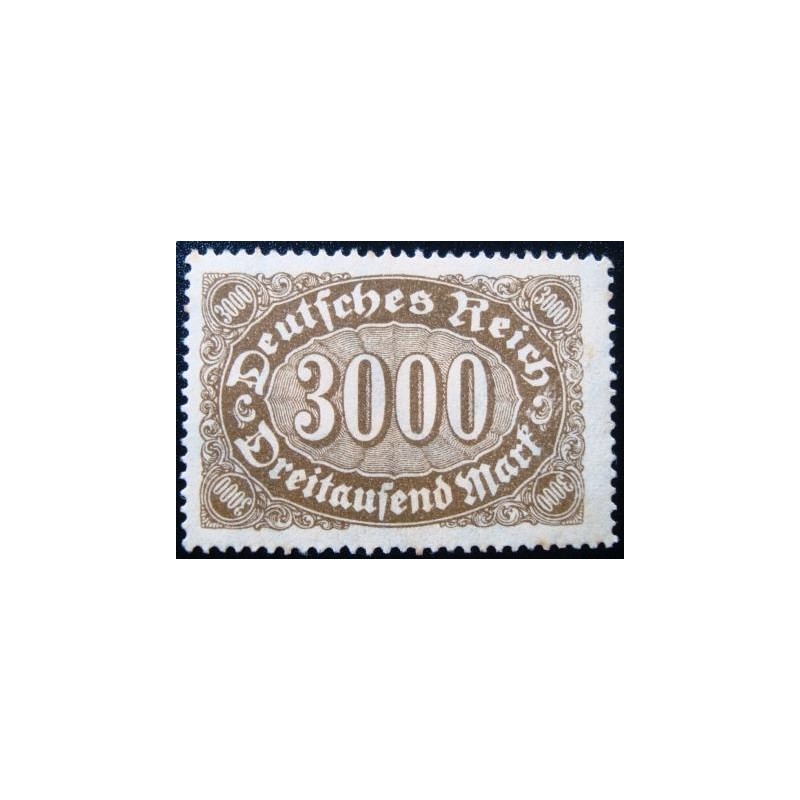 Selos postal da Alemanha Reich de 1923 Mark Numeral 3000 N