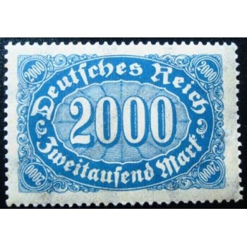 Selo postal da Alemanha Reich de 1923 Mark Numeral 2000 N