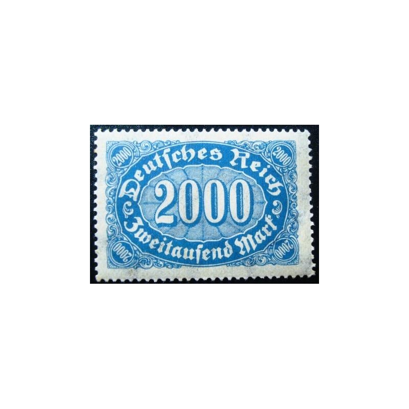 Selo postal da Alemanha Reich de 1923 Mark Numeral 2000 N