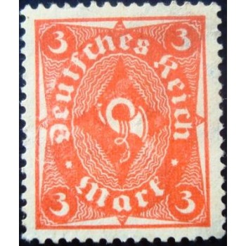 Selo postal da Alemanha Reich de 1922 Posthorn N