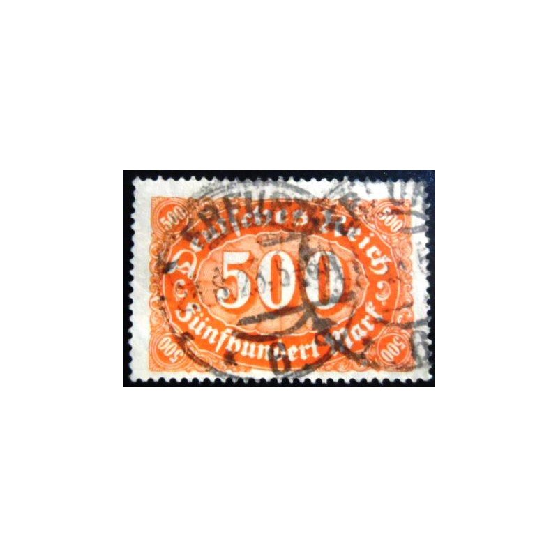 Imagem similar à do selos postal da Alemanha Reich de 1922 - Mark Numeral 500 U