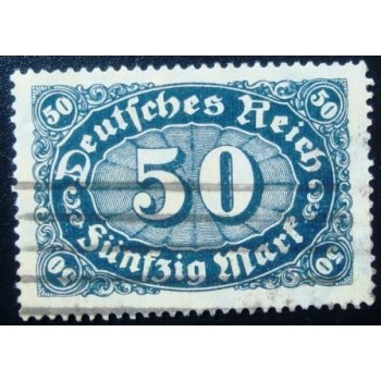 Imagem similar à do selo postal da Alemanha Reich de 1922 Mark Numeral 50 - U