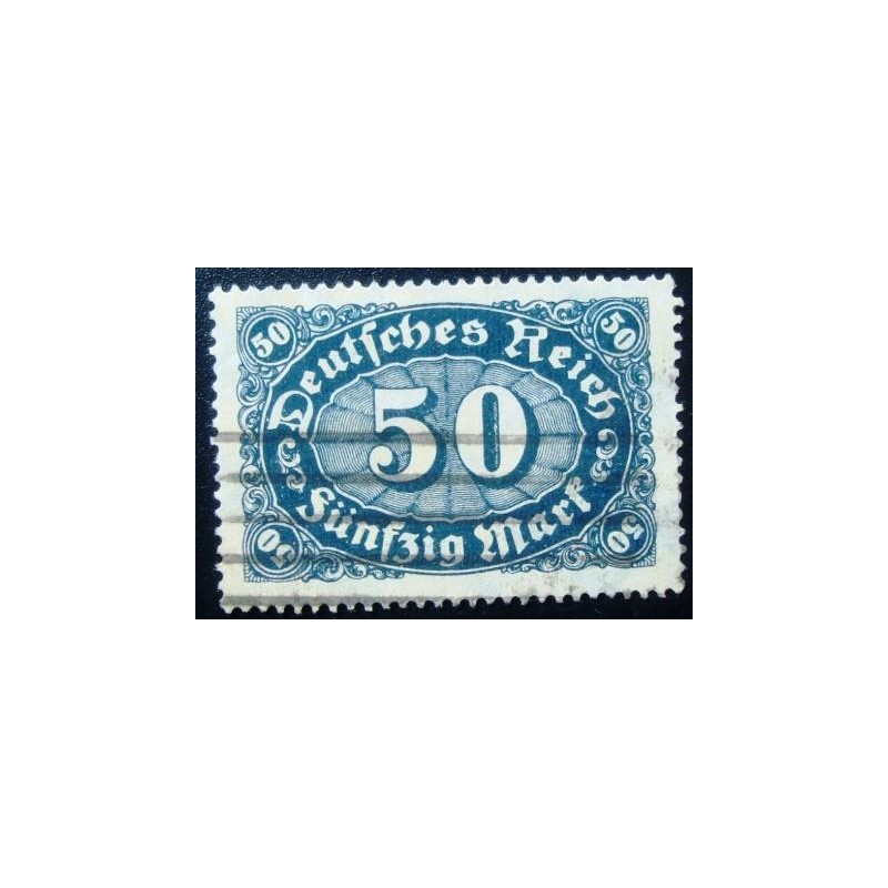 Imagem similar à do selo postal da Alemanha Reich de 1922 Mark Numeral 50 - U