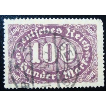 Imagem similar à do selo postal da Alemanha de 1922 Mark Numeral 100 U