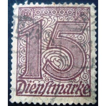 Selo postal da Alemanha de 1920  Official Stamp 15