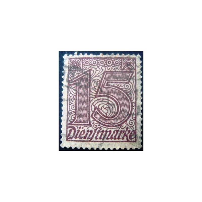 Selo postal da Alemanha de 1920  Official Stamp 15