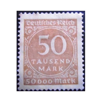 Selo da Alemanha Reich de 1923 Value in circle 50 N