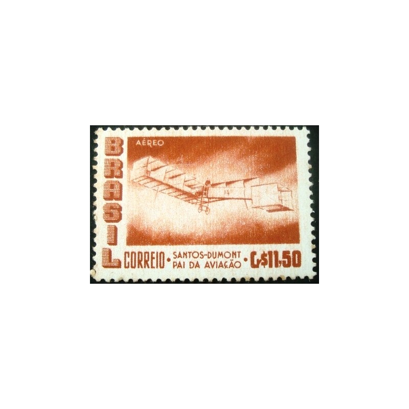 Selo postal do Brasil de 1956 14 Bis 11,50 M