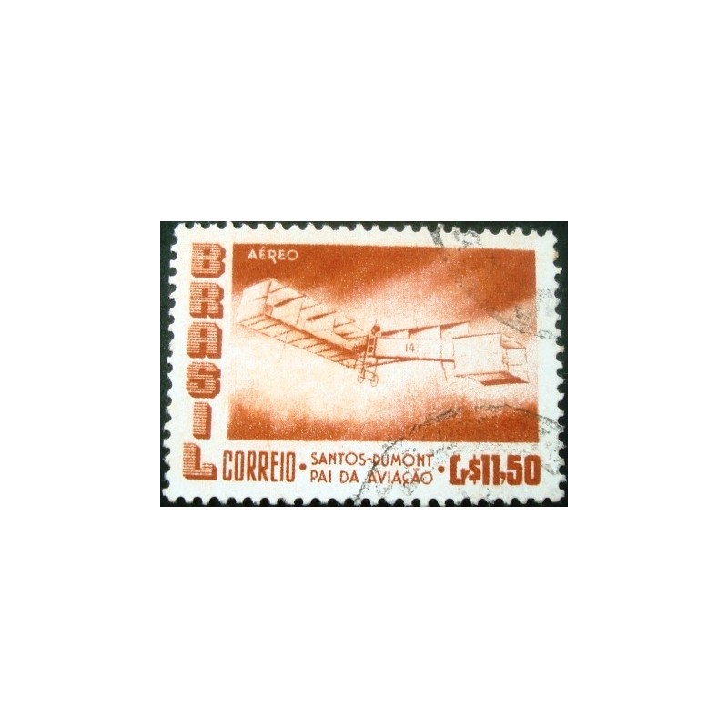 Imagem similar à do selo postal do Brasil de 1956 14 Bis 11,50 M