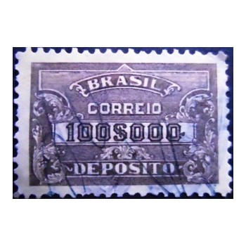 Selo Depósito do Brasil de 1920 100$ D 36