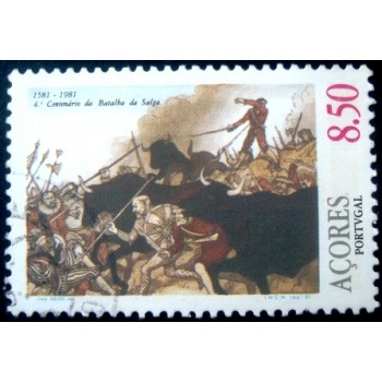 Selo postal dos Açores de 1981 Battle of Salga U
