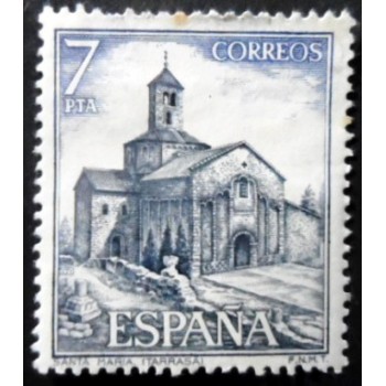 Selo postal da Espanha de 1975 Church of Santa María U