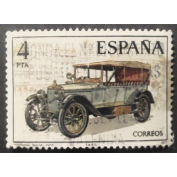 Selo postal da Espanha de 1977 Hispano Suiza 1915 U