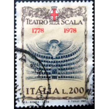 Selo postal da Itália de 1978 La Scala Opera House U