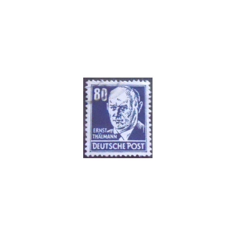Selo postal da República Democrática da Alemanha de 1948 Ernst Thälmann