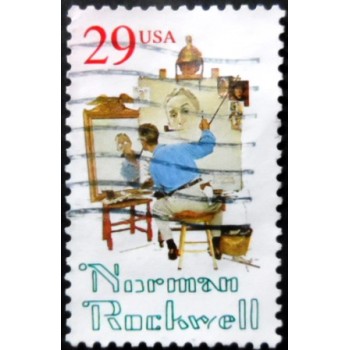 Selo postal dos Estados Unidos de 1994 Norman Rockwell