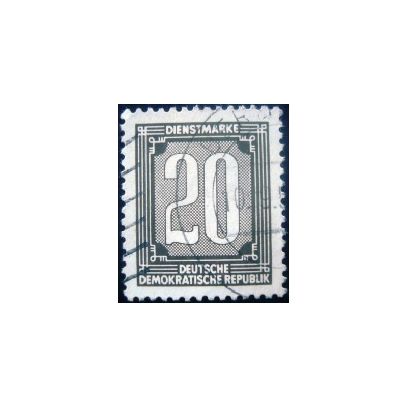 Selo postal da Alemanha Oriental de 1956 Digits 20