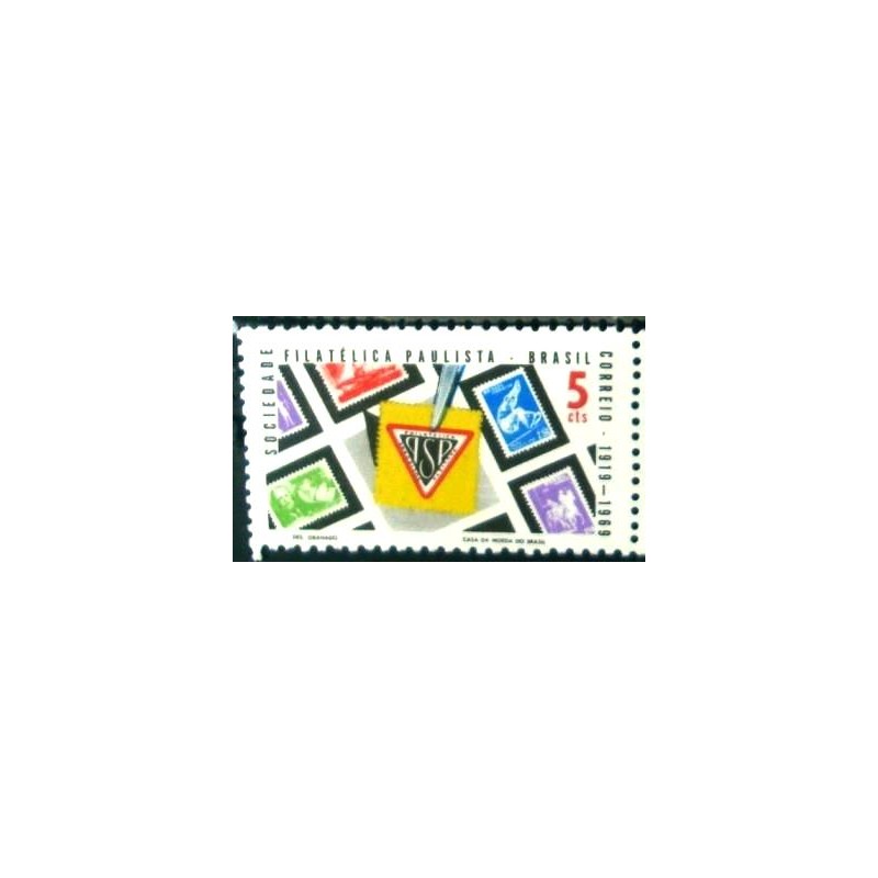 Selo postal do Brasil de 1969 Soc. Philatélica Plta. M