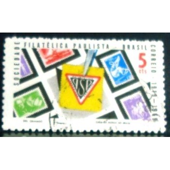 Imagem similar à do selo postal do Brasil  de 1969 Soc. Philatélica Plta. U