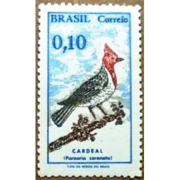 Selo postal do Brasil de 1969 Cardeal M W