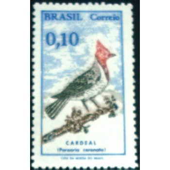 Selo postal do Brasil de 1969 Cardeal N