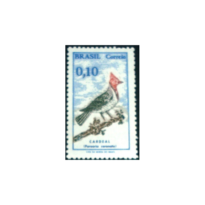 Selo postal do Brasil de 1969 Cardeal N