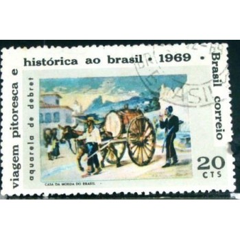 Imagem similar à do selo postal do Brasil de 1969 Jean Baptiste Debret U