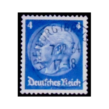 Selo postal da Alemanha Reich de 1933 Paul von Hindenburg 4