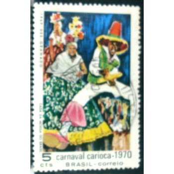 Imagem similar à do selo postal do Brasil de 1969 Carnaval Carioca U