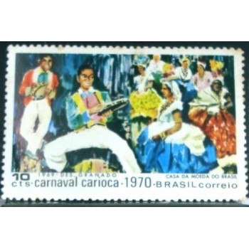 Selo postal do Brasil de 1969 Carnaval Carioca 10 M
