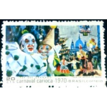 Selo postal do Brasil de 1969 Carnaval Carioca 20 M
