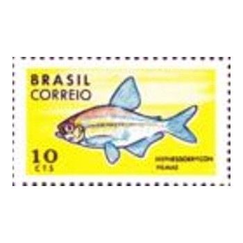 Selo postal do Brasil de 1969 Hyphessobrycon vilmae M