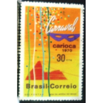 Selo postal do Brasil de 1970 Carnaval Carioca 30 M