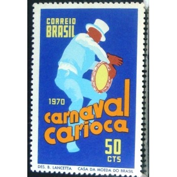 Selo postal do Brasil de 1970 Carnaval Carioca 50 M