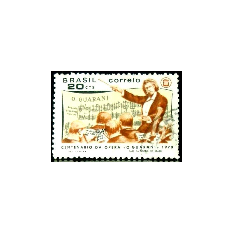 Imagem similar à do selo postal do Brasil de 1970 Carlos Gomes U