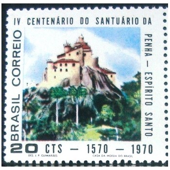 Selo postal do Brasil de 1970 Santuário N.S.Penha M