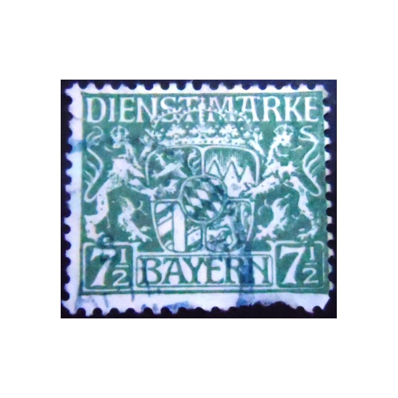 Imagem similar à do selo postal anunciada da Alemanha Bavária de 1917 Bayern Coat of Arms 7½