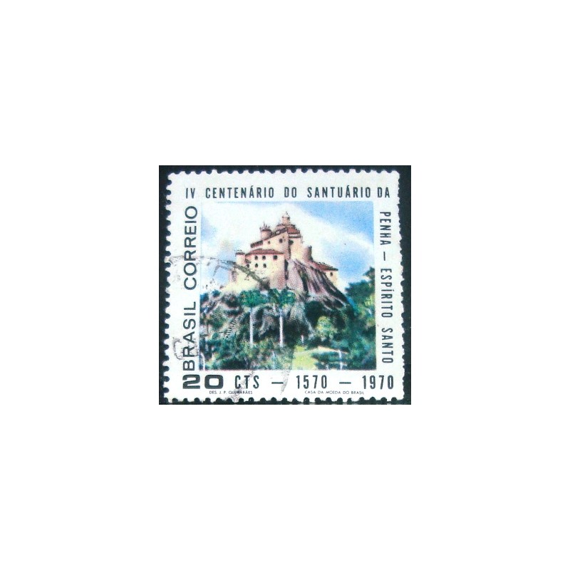 Imagem similar á do selo postal do Brasil de 1970 Santuário N. S. Penha  U