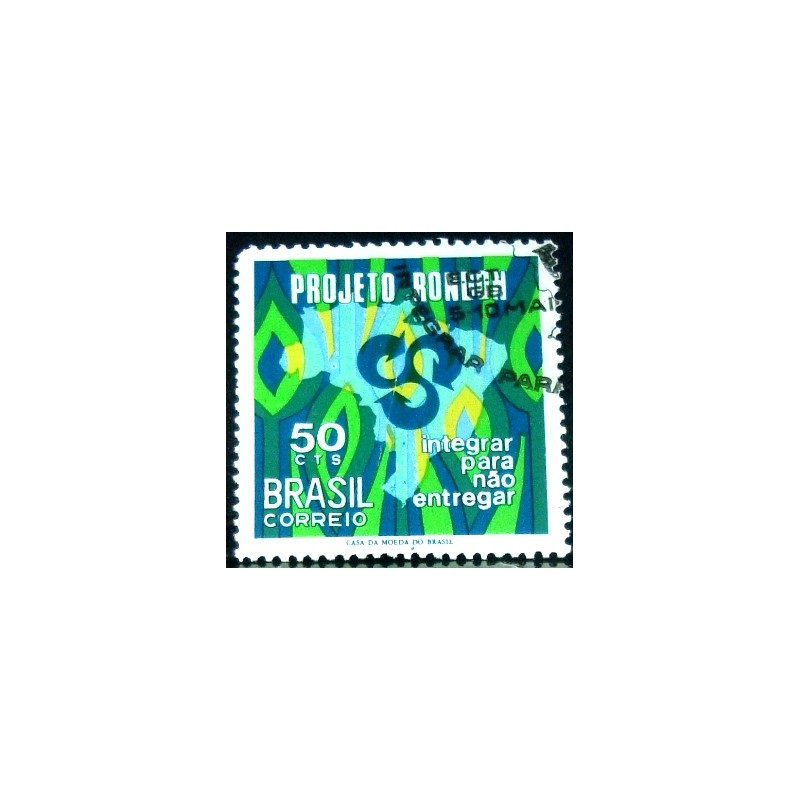 Selo postal do Brasil de 1970 Projeto Rondon NCC