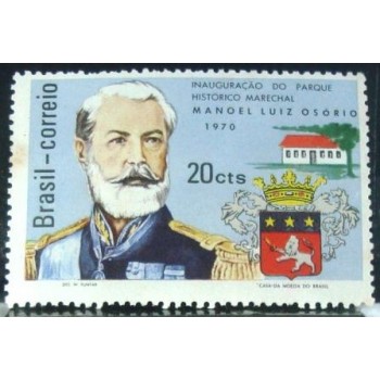 Selo postal do Brasil de 1970 Parque Marechal Osório M