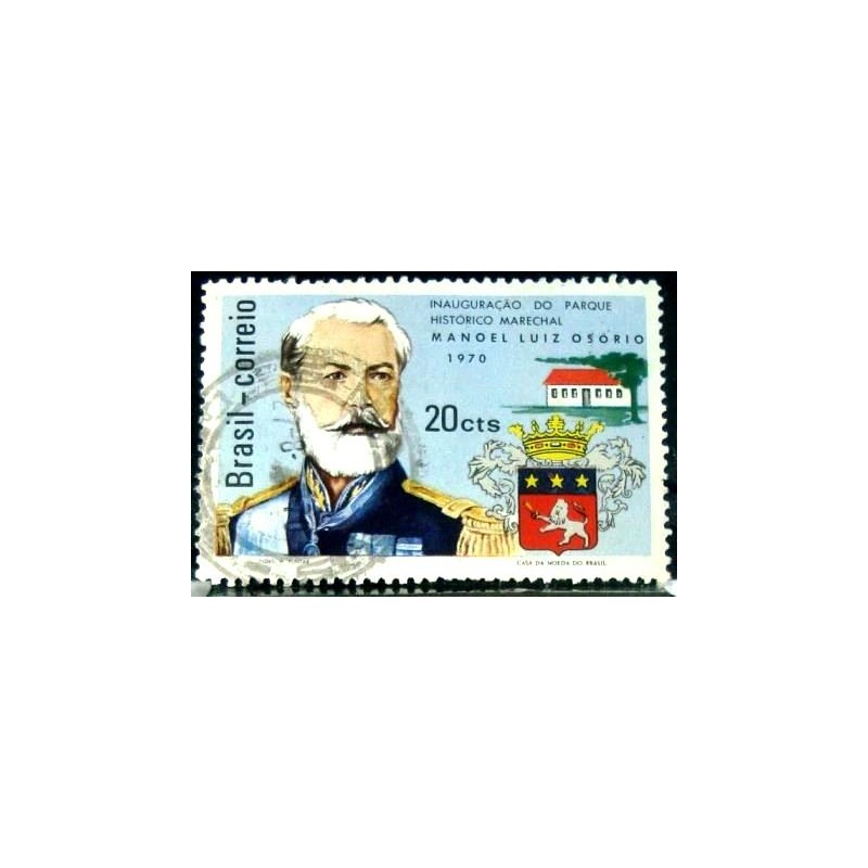 Imagem similar à do selo postal do Brasil de 1970 Parque Marechal Osório  U