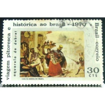 Imagem similar à do selo postal do Brasil de 1970 Jean Baptiste Debret  U