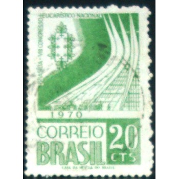 Imagem similar à do selo postal do Brasil de 1970 Congresso Eucarístico