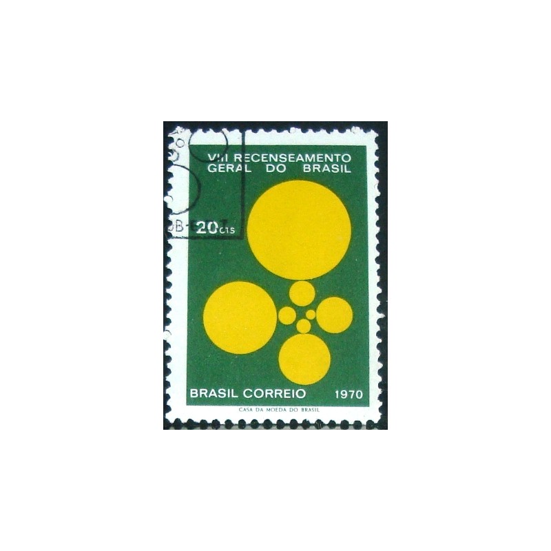 Selo postal do Brasil de 1970 Recenseamento MCC