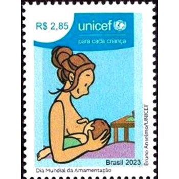 Selo postal do Brasil de 2023 Mulher Branca